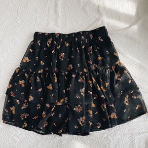 Free People From The Valley navy ruffle skirt